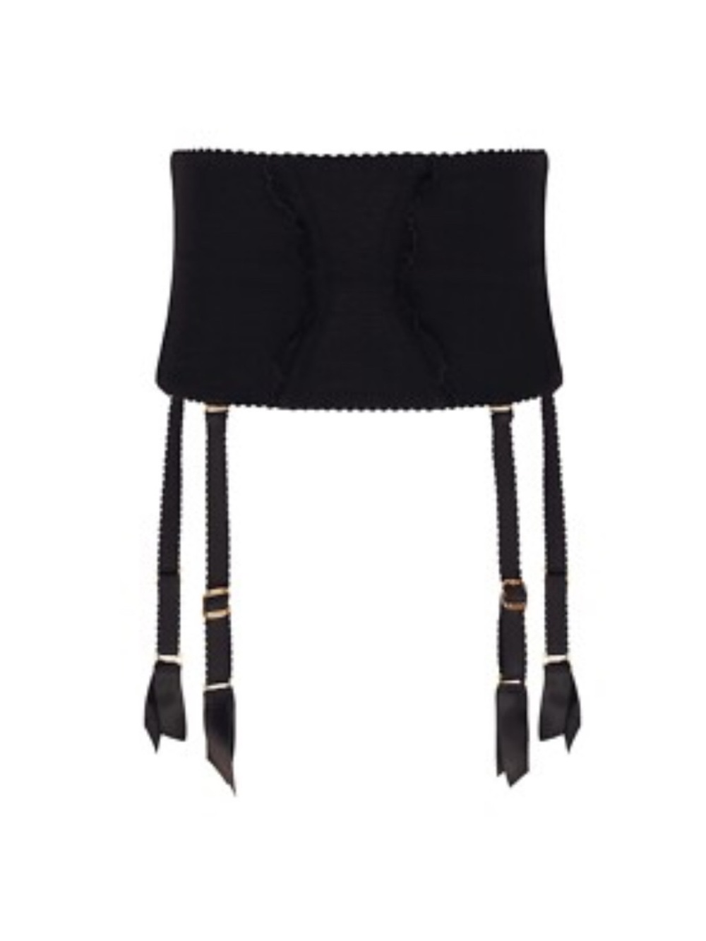 Agent Provocateur Black Four-Strap Garter Belt